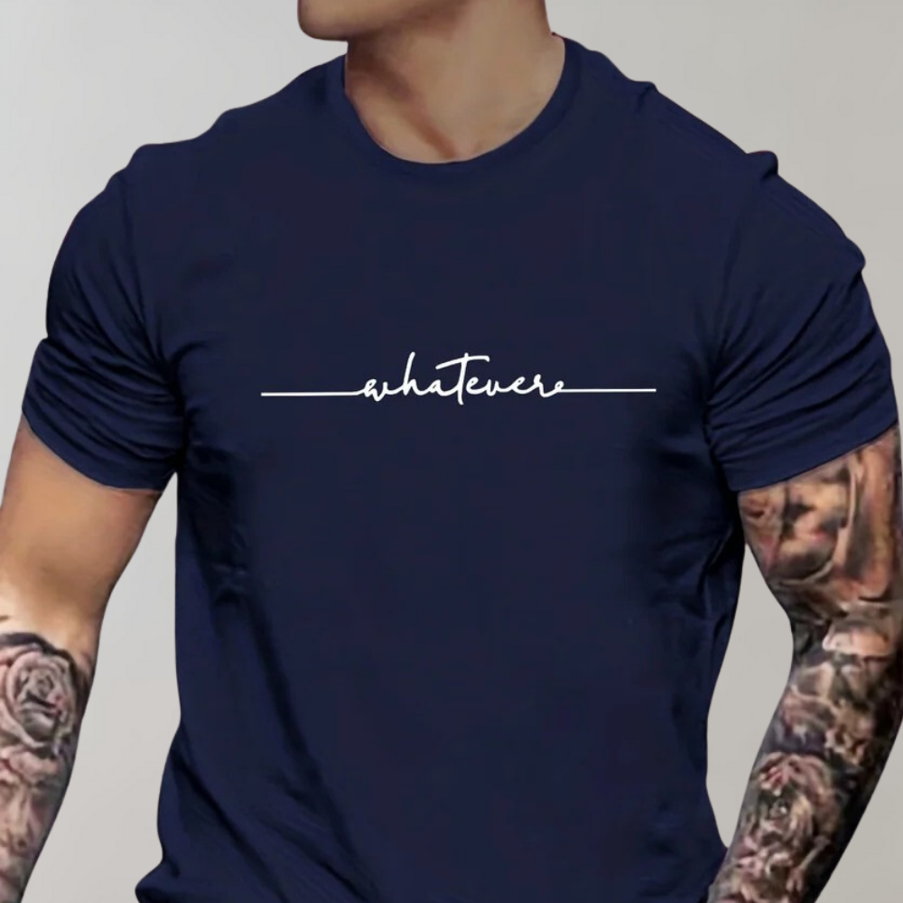 Vernon | Klassiek T-shirt voor heren - Letterprint, dagelijkse kleding