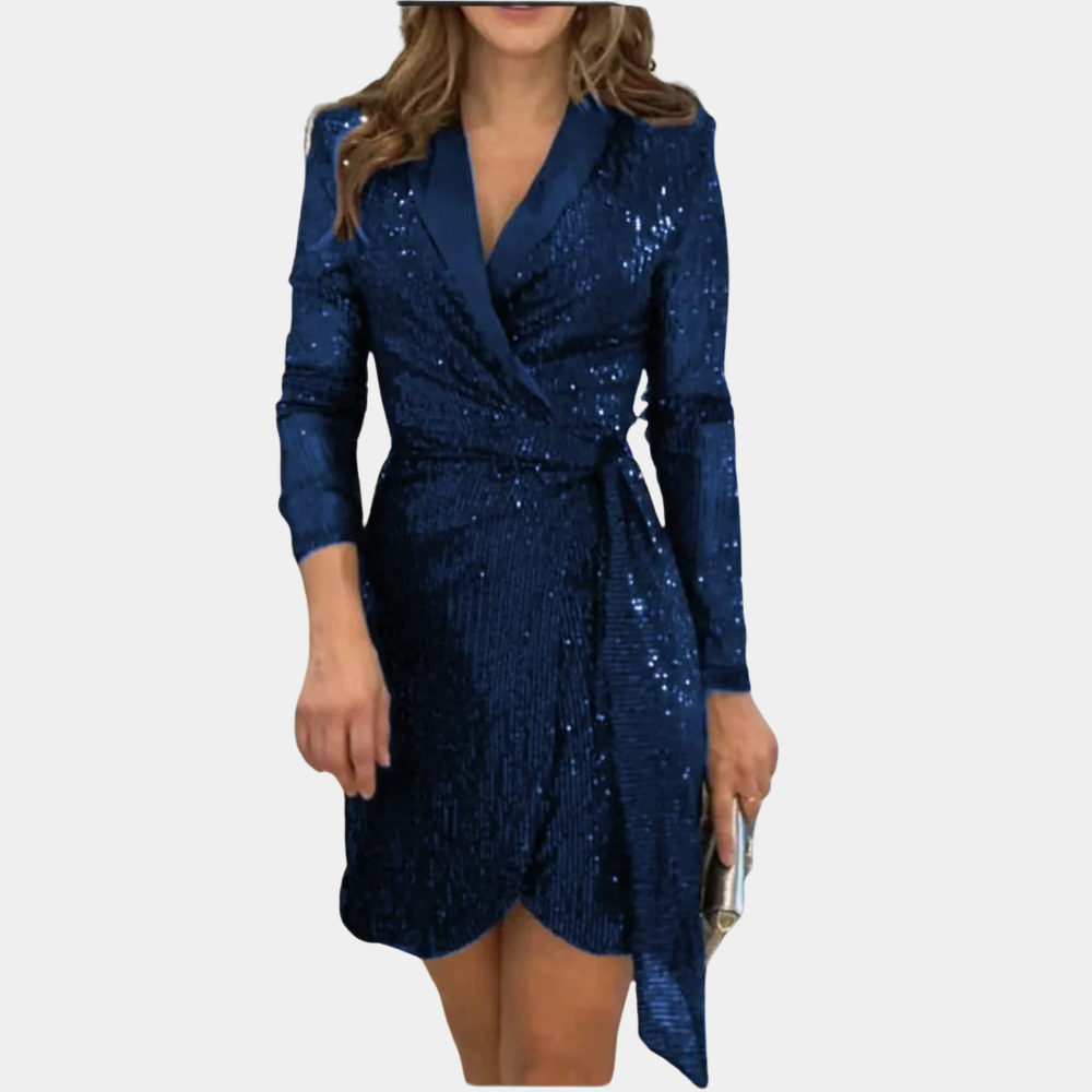 Arja | Elegante blazerjurk met glitter voor vrouwen - Chique avond- en feestjurk