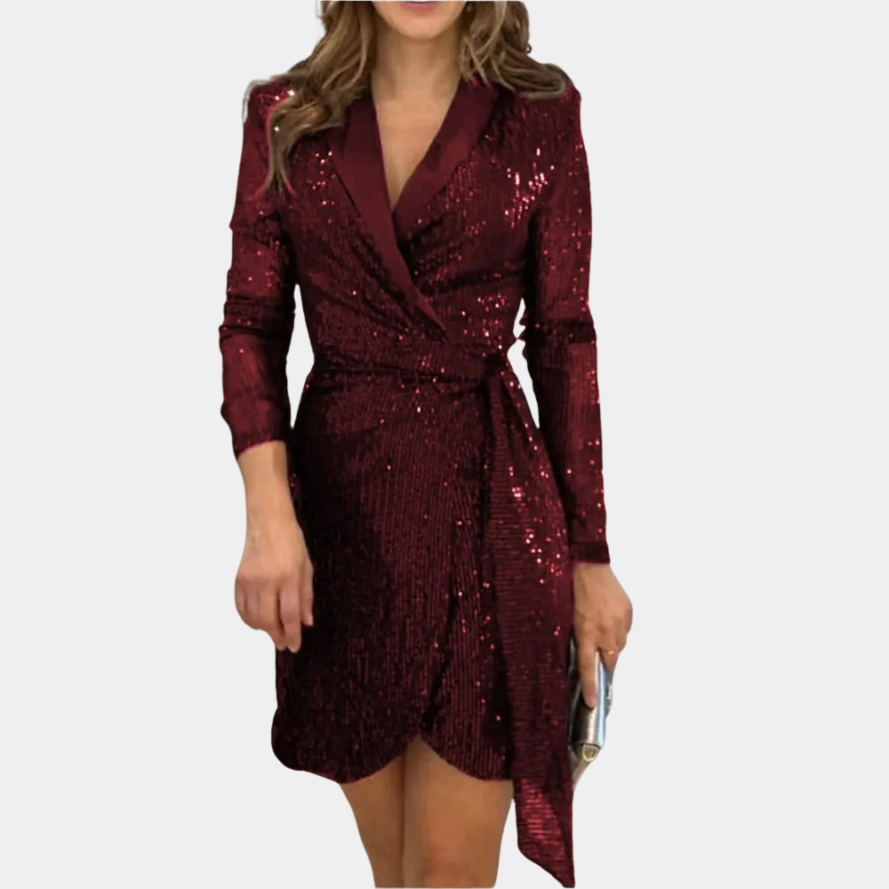 Arja | Elegante blazerjurk met glitter voor vrouwen - Chique avond- en feestjurk