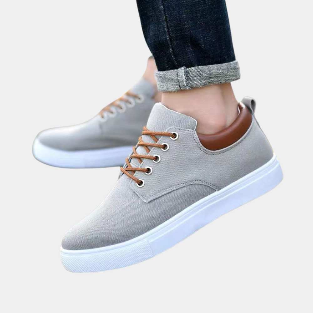 Urbanox | Heren Lage Top Canvas Sneakers - Lichtgewicht Casual Veterschoenen