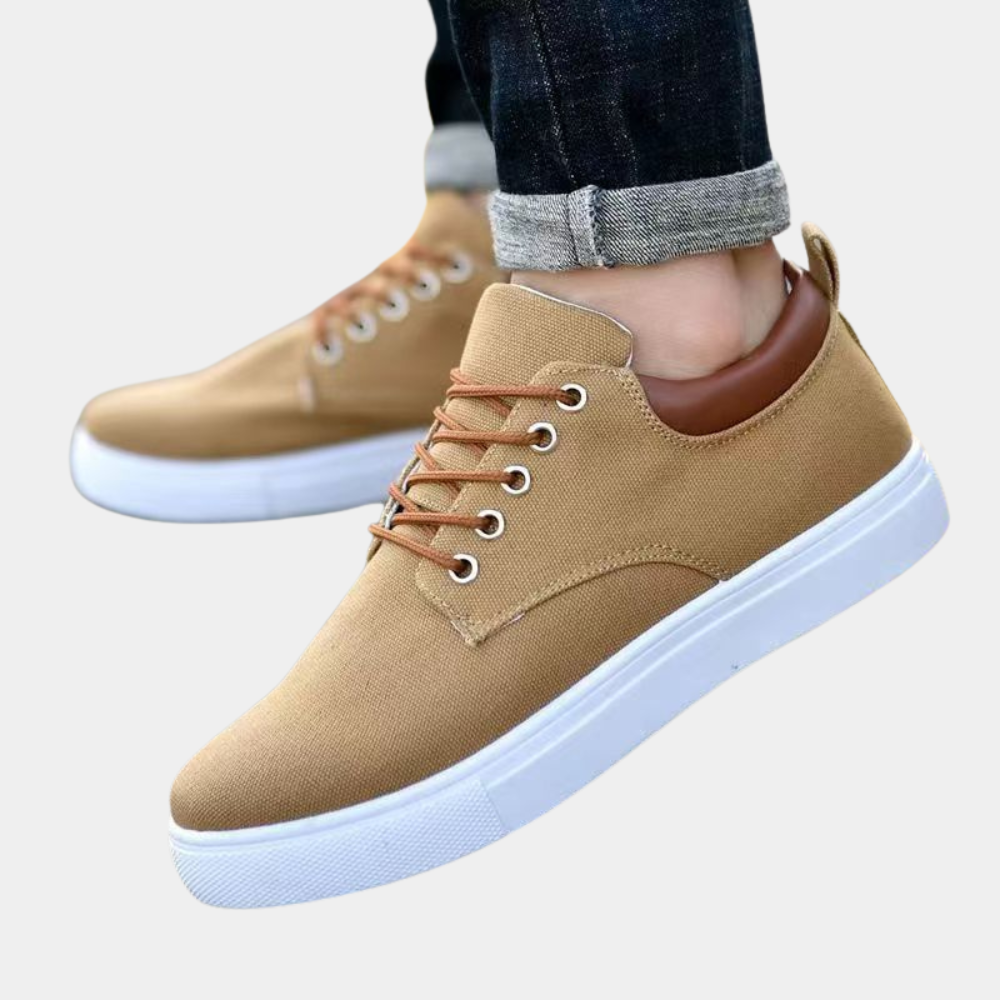 Urbanox | Heren Lage Top Canvas Sneakers - Lichtgewicht Casual Veterschoenen