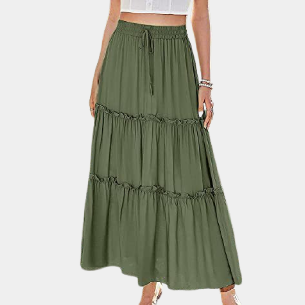 Esila | Lange Boheemse Rok voor Vrouwen - Flowy Boho Chic Stijl voor Casual Dragen