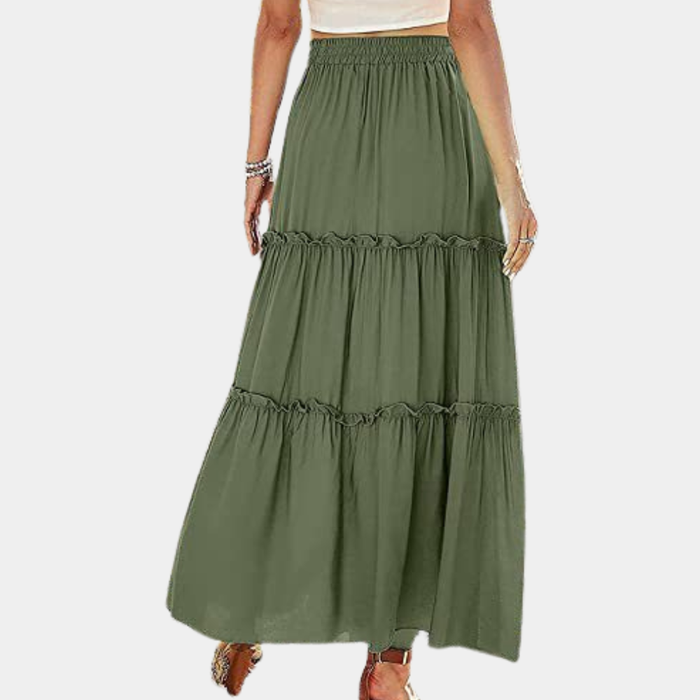 Esila | Lange Boheemse Rok voor Vrouwen - Flowy Boho Chic Stijl voor Casual Dragen