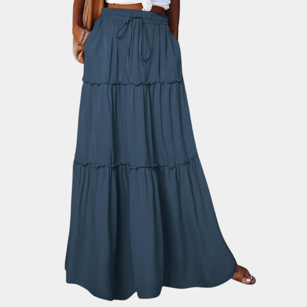 Esila | Lange Boheemse Rok voor Vrouwen - Flowy Boho Chic Stijl voor Casual Dragen
