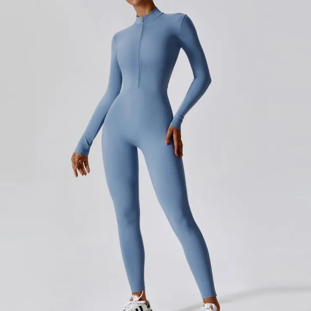 Helka | Slim Fit Sport-jumpsuit met lange mouwen voor dames - Stijlvolle actieve kleding