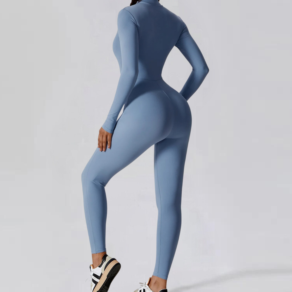 Helka | Slim Fit Sport-jumpsuit met lange mouwen voor dames - Stijlvolle actieve kleding