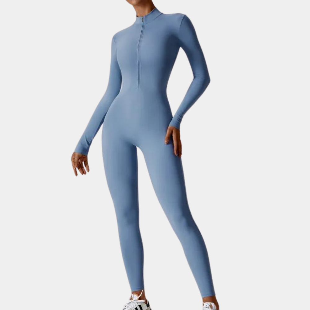 Helka | Slim Fit Sport-jumpsuit met lange mouwen voor dames - Stijlvolle actieve kleding
