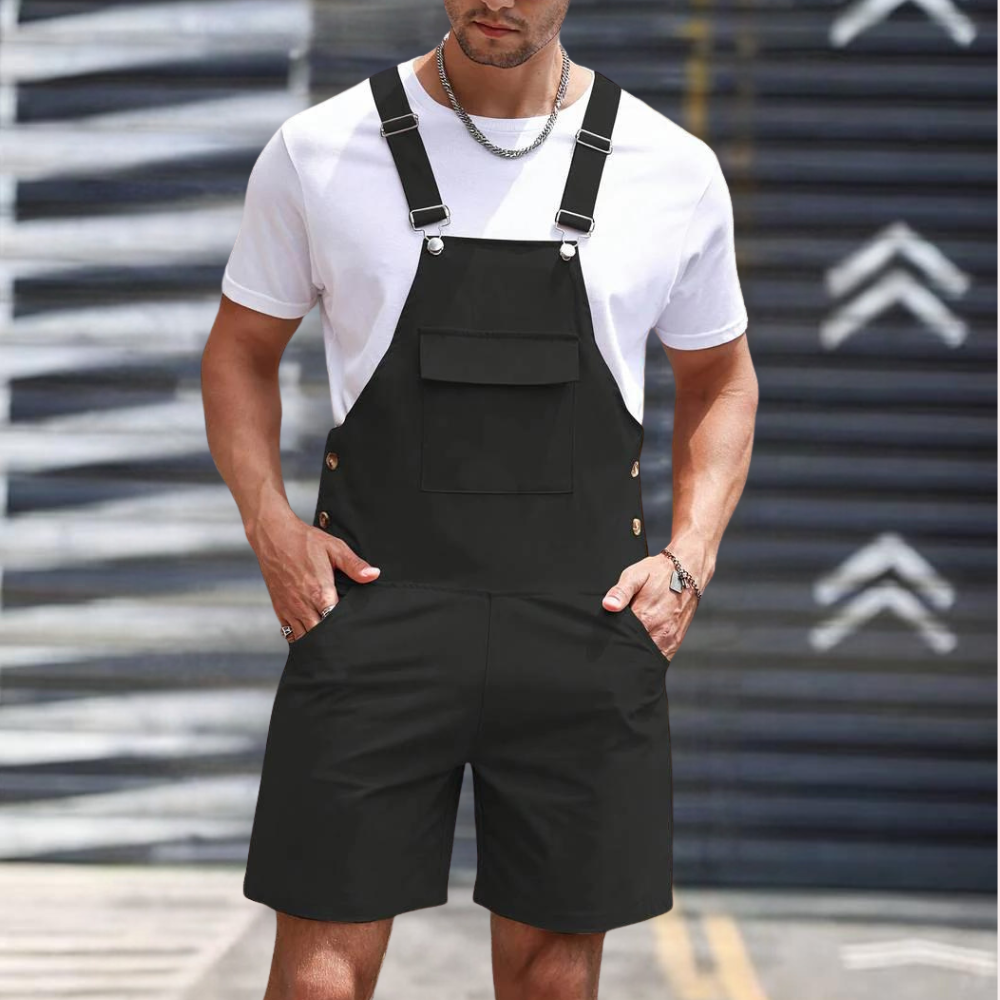 Juhani | Korte Utility-overalls voor heren - Lichtgewicht werkkleding voor de zomer