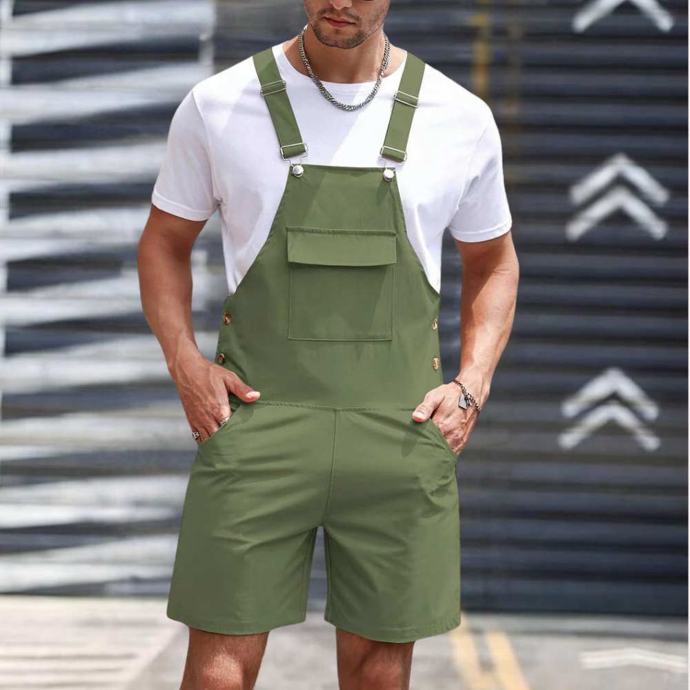 Juhani | Korte Utility-overalls voor heren - Lichtgewicht werkkleding voor de zomer
