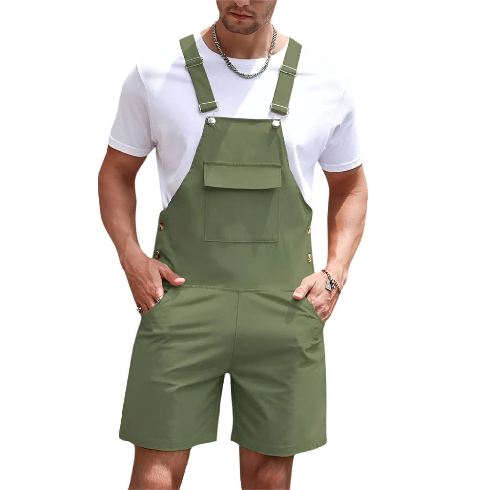 Juhani | Korte Utility-overalls voor heren - Lichtgewicht werkkleding voor de zomer