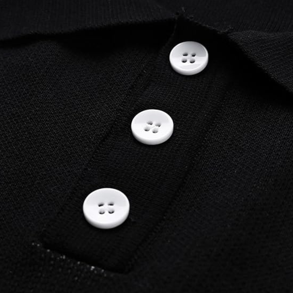 Wylaris | Elegant gebreid herenpoloshirt met geometrisch patroon