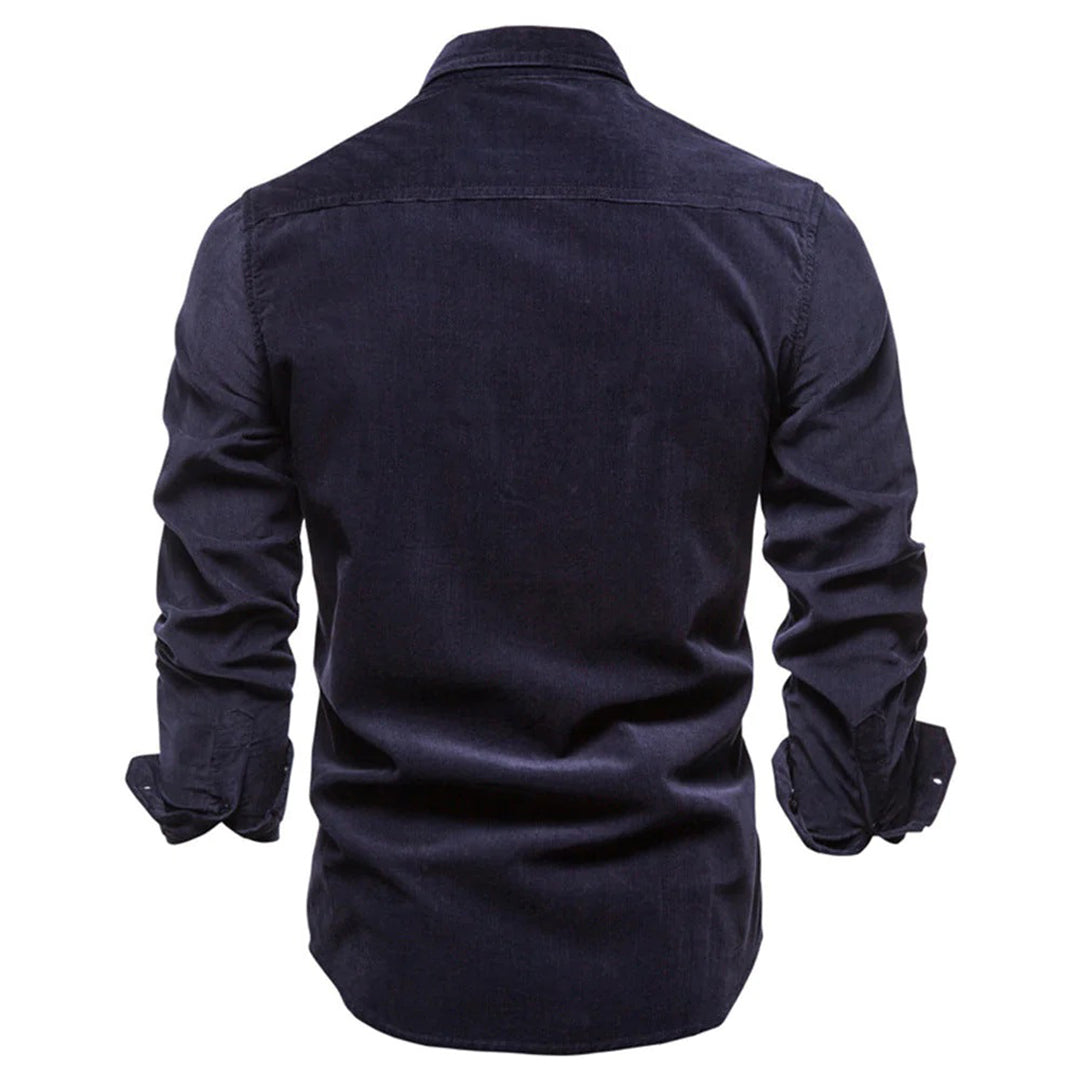 Torric | Heren corduroy overhemd met knopen – Casual werkkleding met lange mouwen