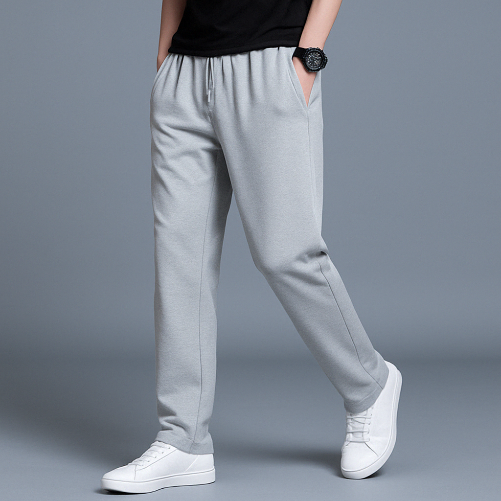 Syric | Katoenen joggingbroek voor heren - Ademende Slim Fit Sweatbroek met koord in de taille