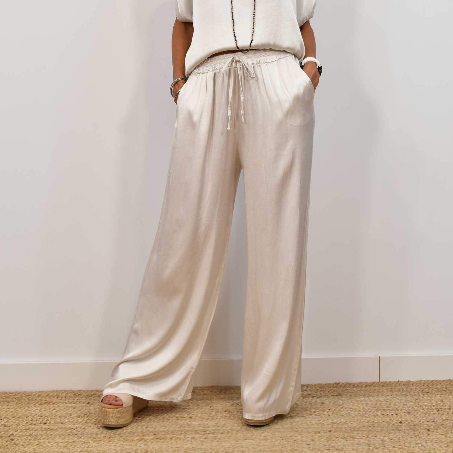 Gioia | Elegante Satijnen Outfit Set voor Dames - Relaxte pasvorm