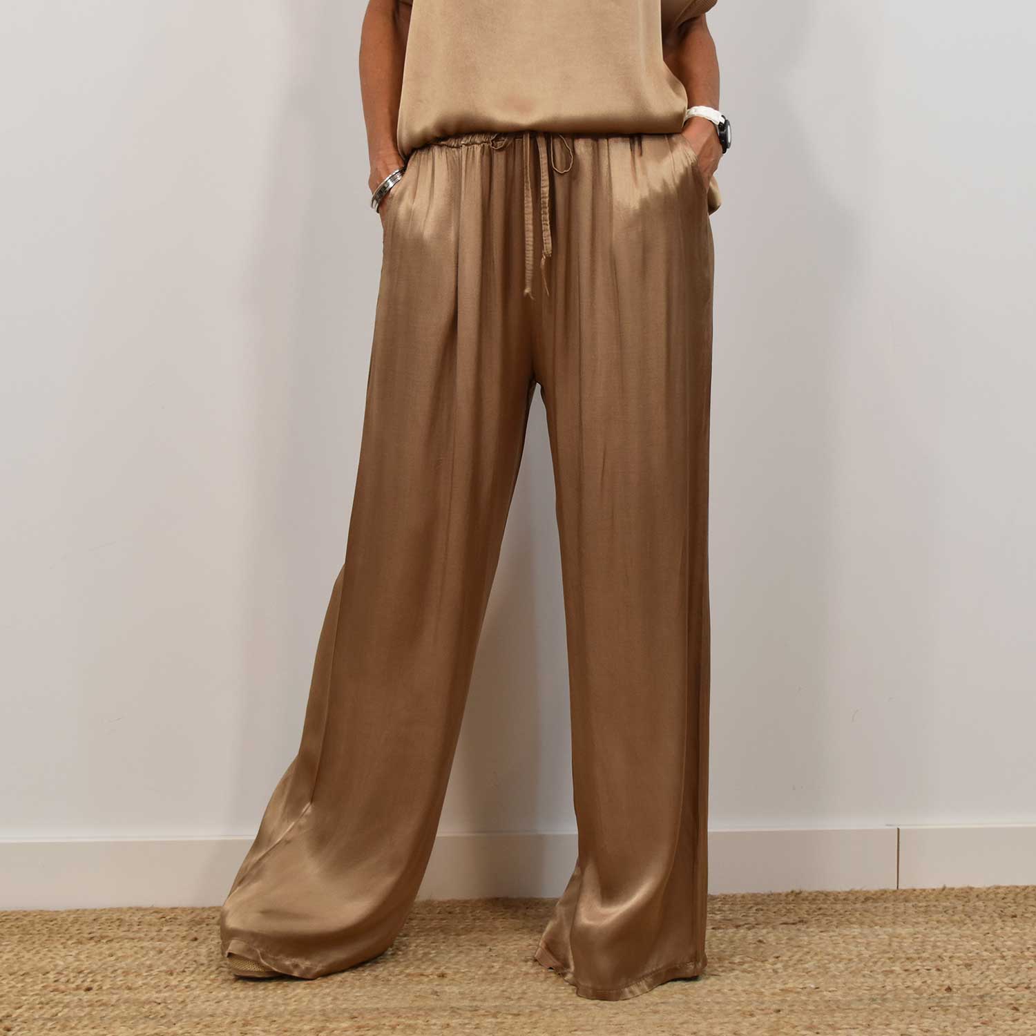 Gioia | Elegante Satijnen Outfit Set voor Dames - Relaxte pasvorm