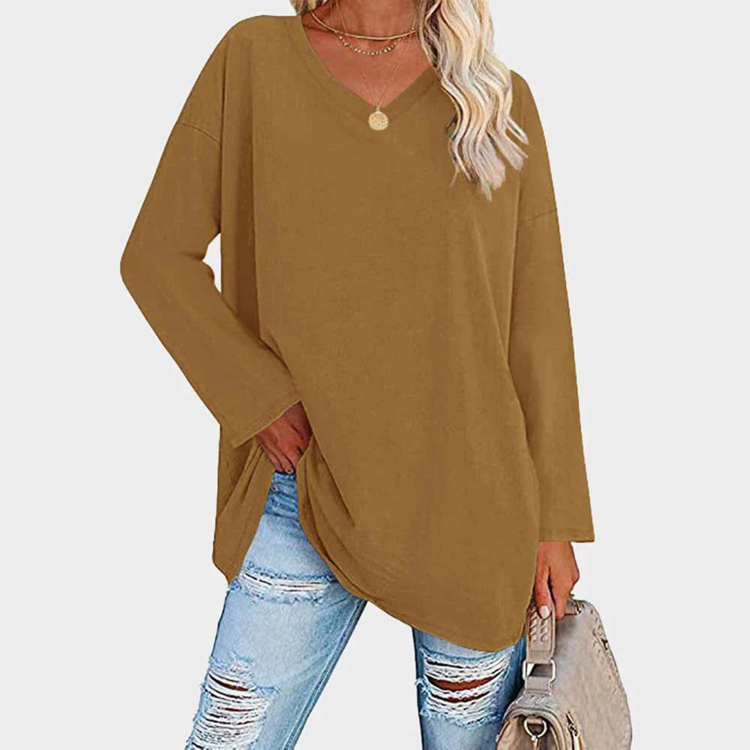 Vega | Klassieke Loose-Fit Lange Mouw Top voor Vrouwen - Zacht, Comfortabel Casual Shirt