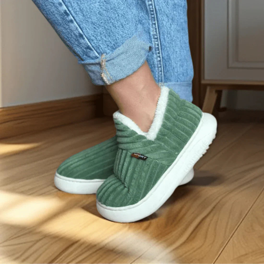 CozyToes | Pluche gevoerde winterslippers - warm, zacht, comfortabel schoeisel voor binnen & thuis