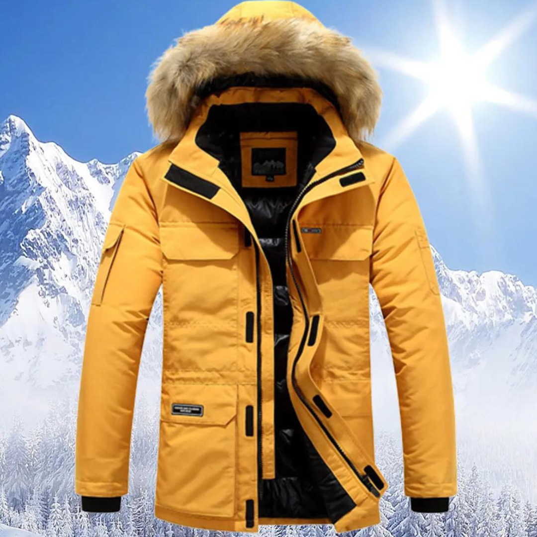 Marnik | Winterparka met capuchon – geïsoleerde, waterafstotende jas met capuchon met bontrand