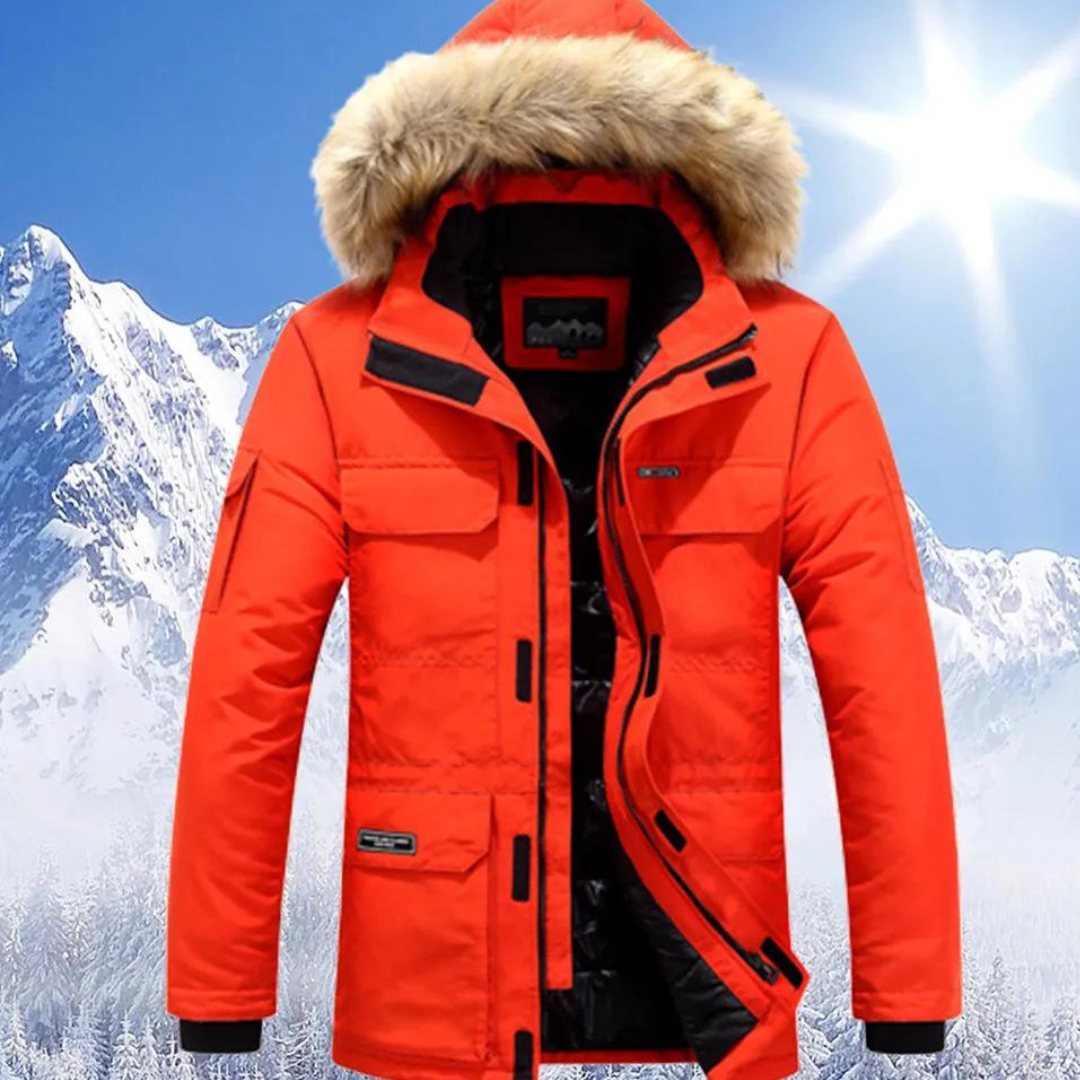 Marnik | Winterparka met capuchon – geïsoleerde, waterafstotende jas met capuchon met bontrand