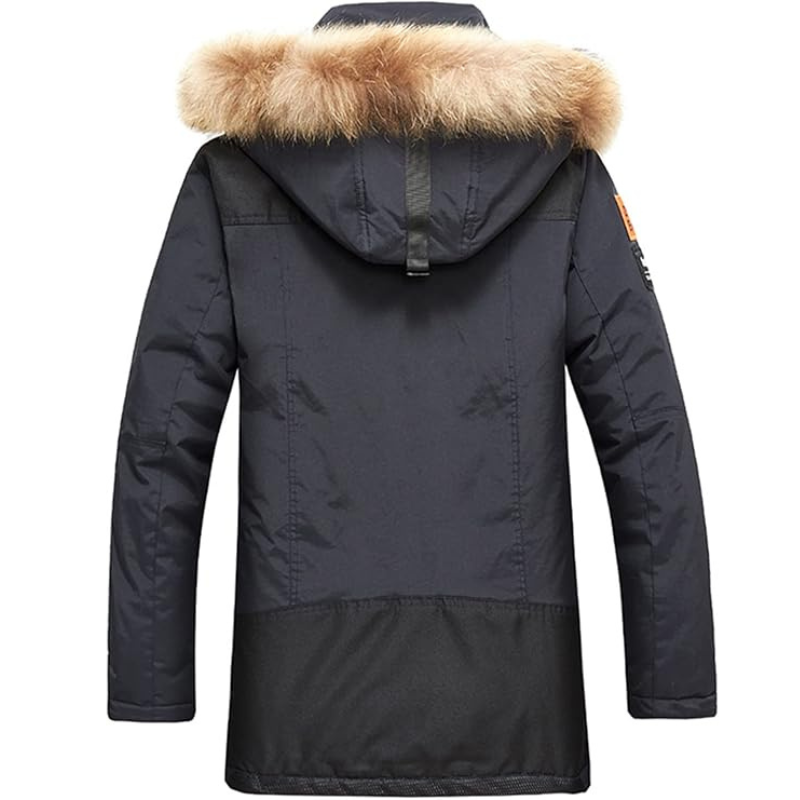 Marnik | Winterparka met capuchon – geïsoleerde, waterafstotende jas met capuchon met bontrand