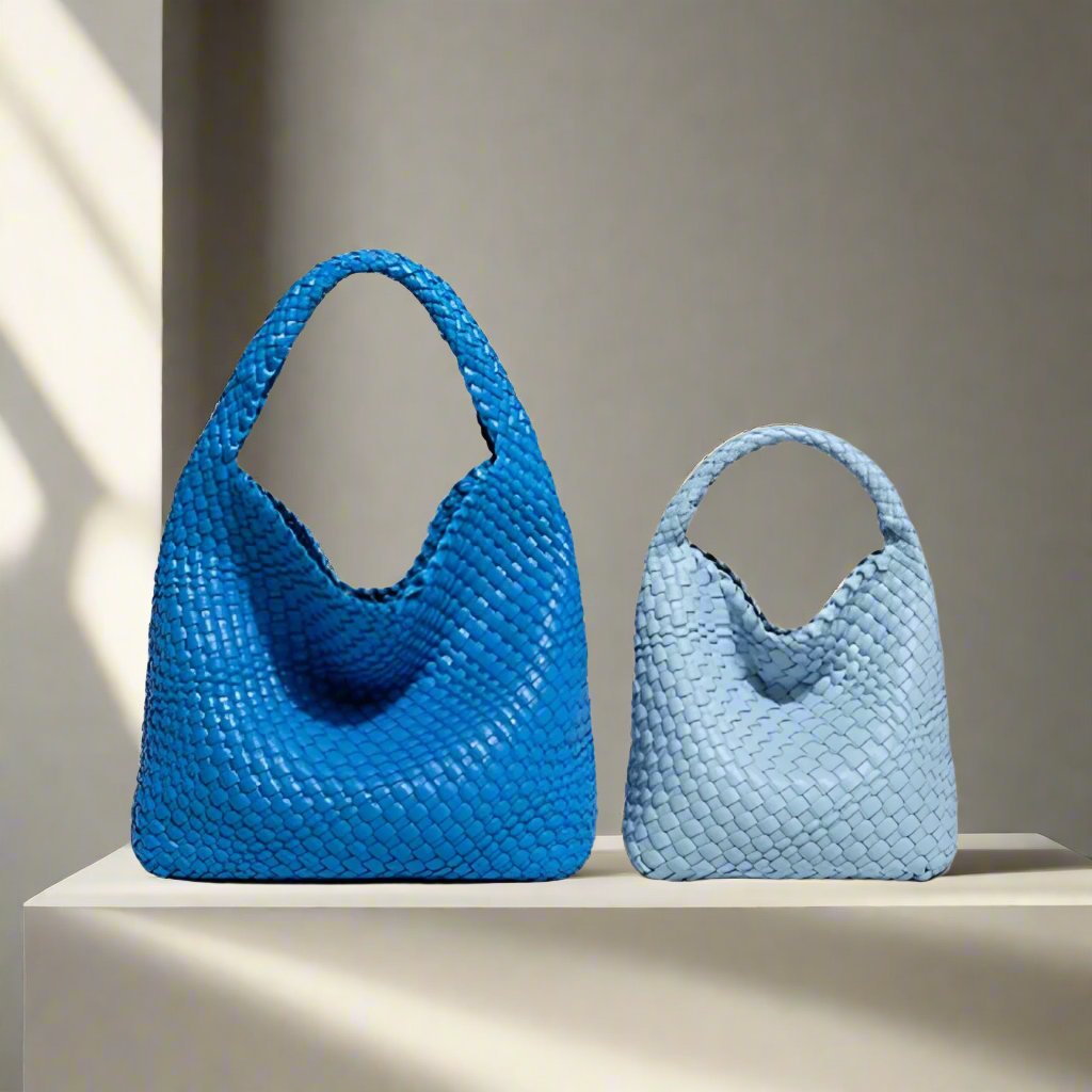 Luxora | Zachte leren bucket bag voor dames – Handgemaakte geweven luxe schoudertas