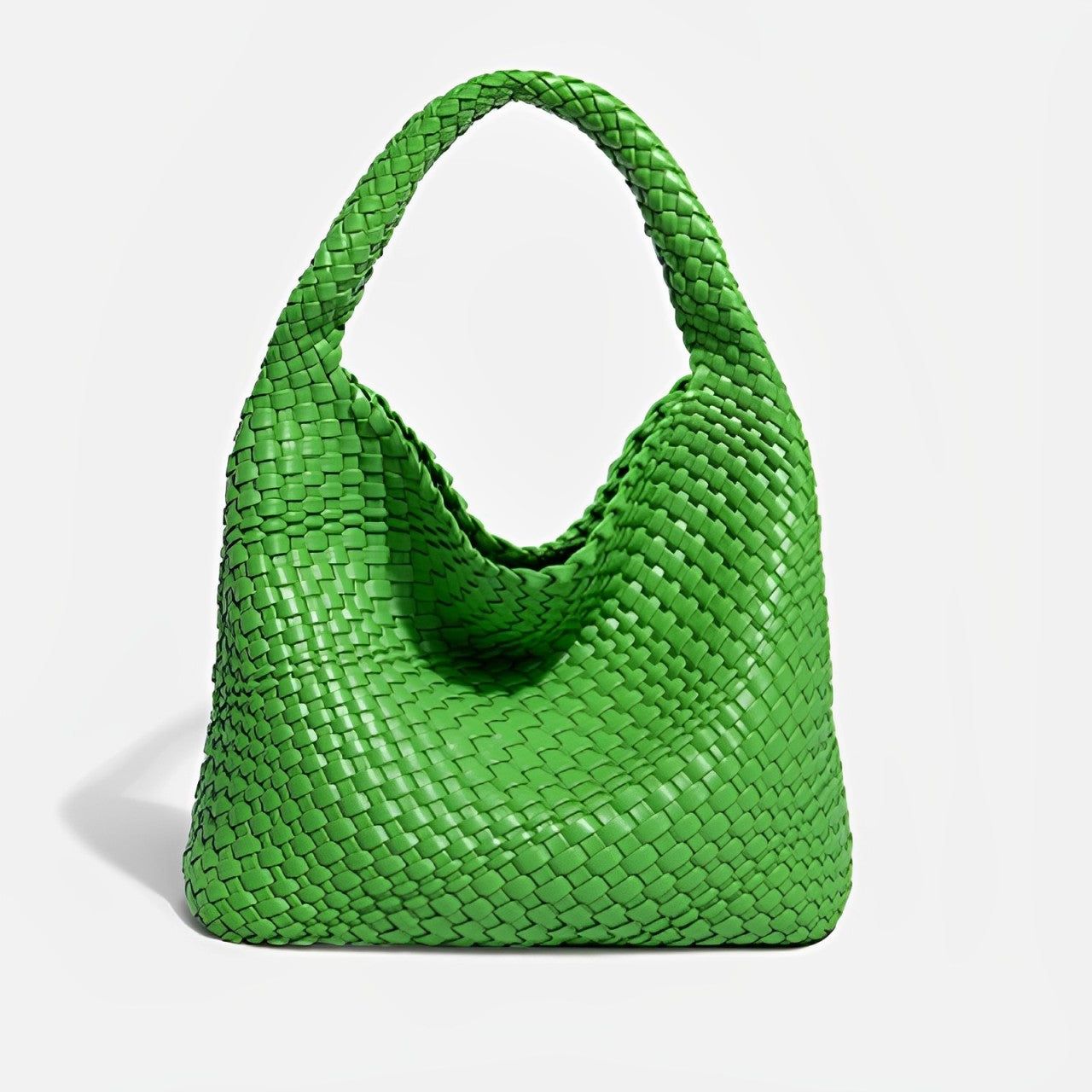 Luxora | Zachte leren bucket bag voor dames – Handgemaakte geweven luxe schoudertas