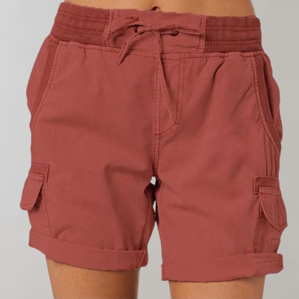 Alfrida | Casual Cargo Shorts voor dames met hoge taille en comfortabele pasvorm