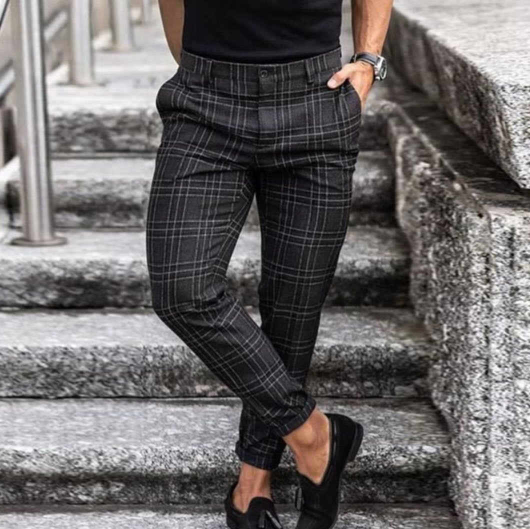 Tassos | Geruite Chino Broek voor Heren - Stijlvol, Comfortabel, Slim Fit