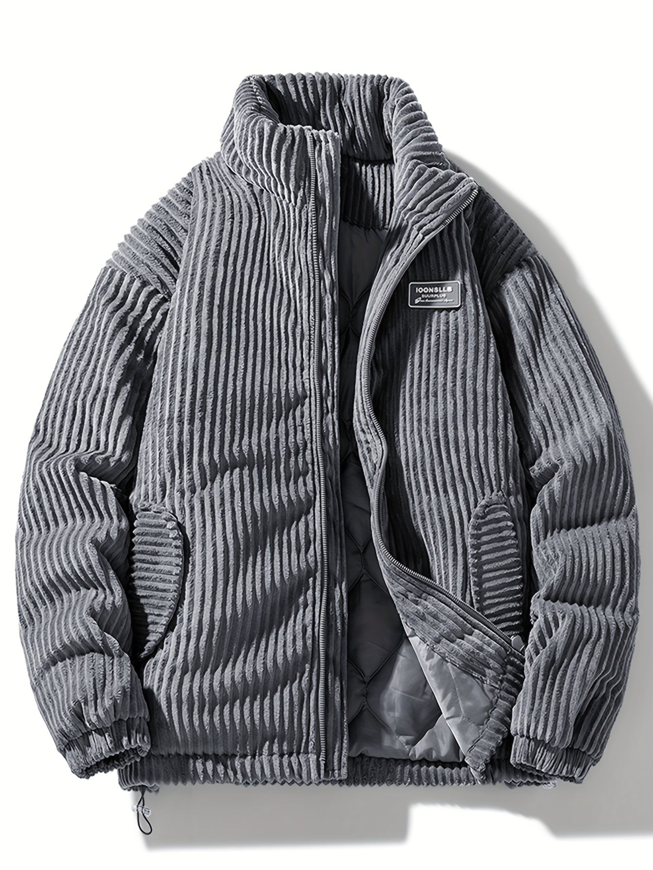 Stanislav | Heren corduroy jas, gewatteerde warme winterjas, opstaande kraag, casual & outdoor stijl