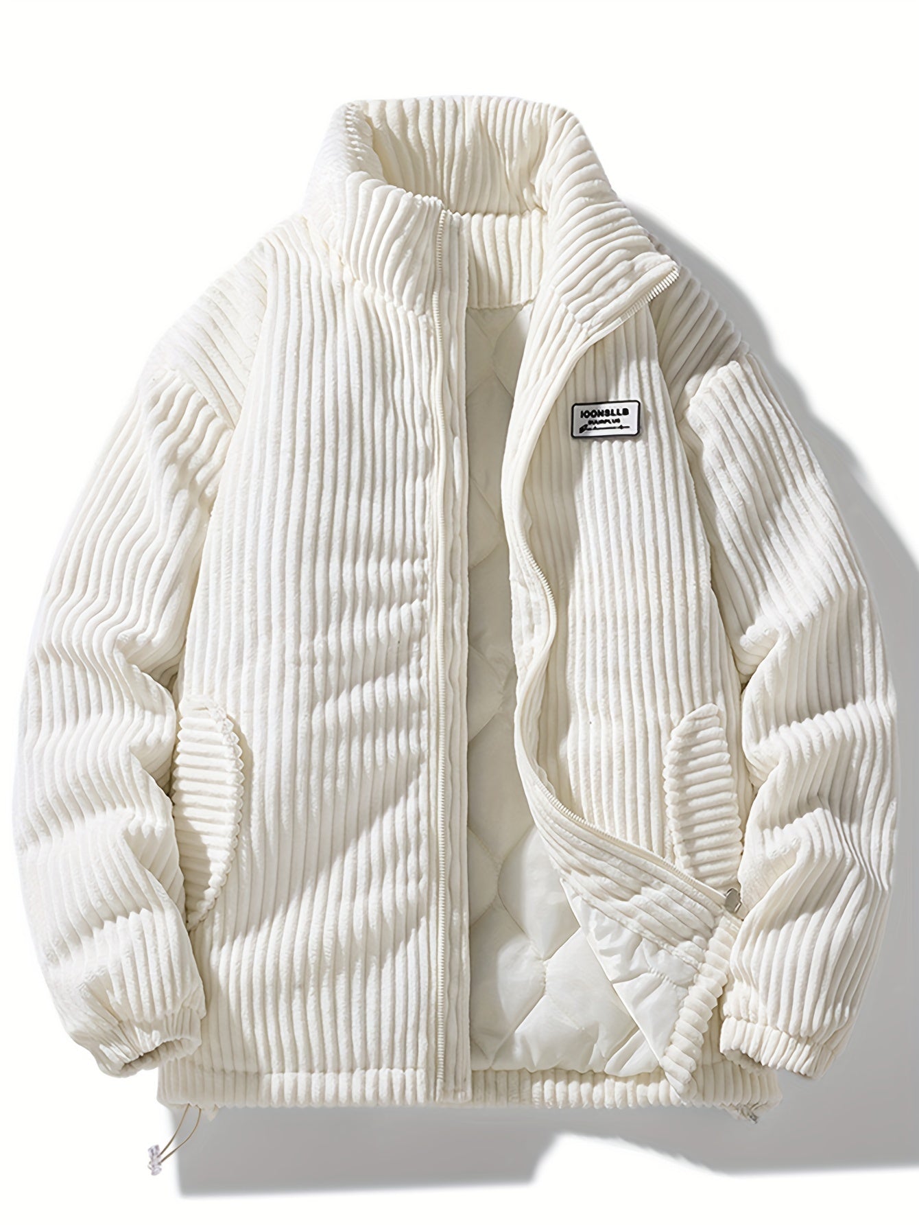 Stanislav | Heren corduroy jas, gewatteerde warme winterjas, opstaande kraag, casual & outdoor stijl