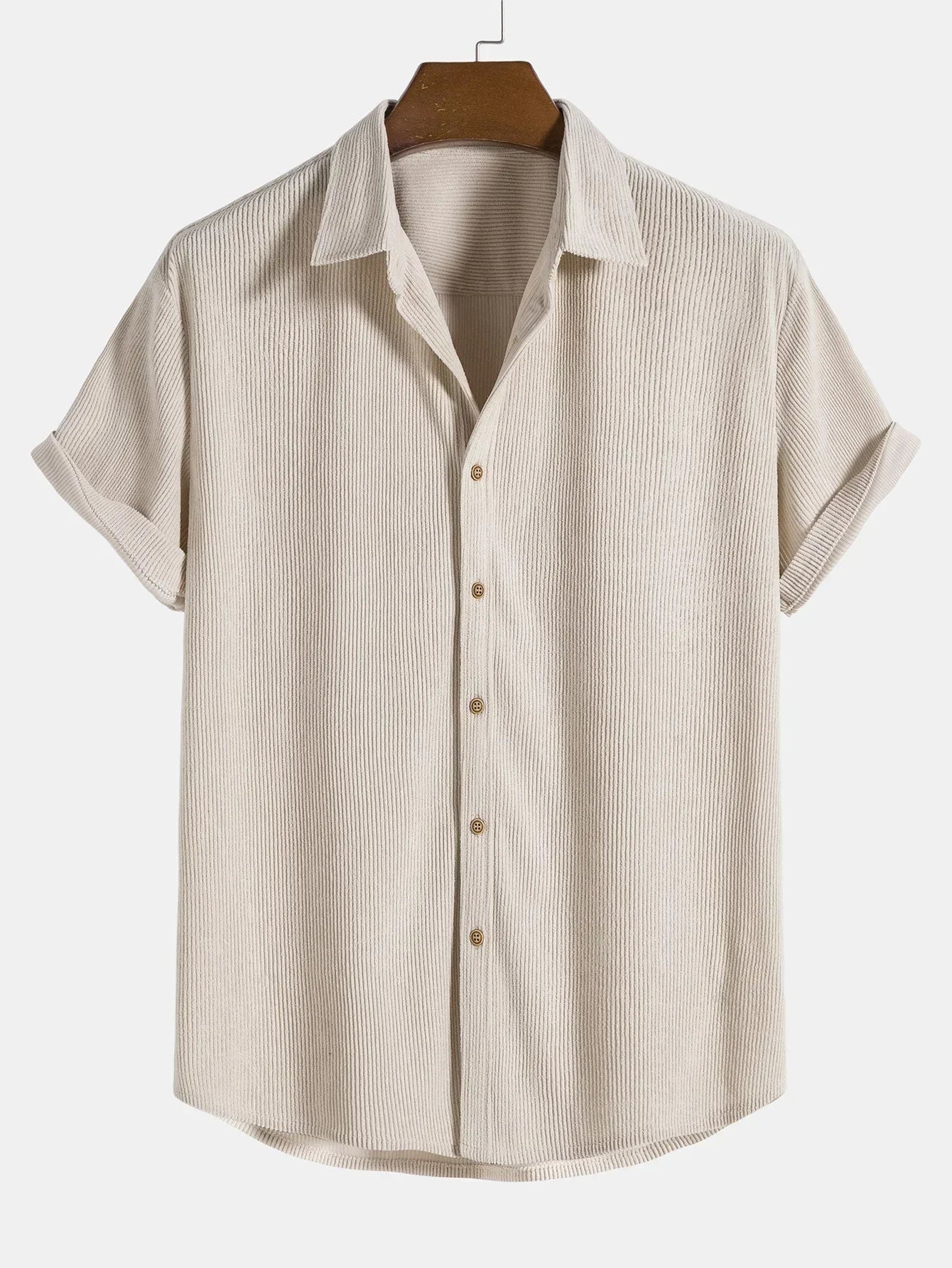 Vexthor | Heren Corduroy Shirt met Korte Mouwen - Casual, Zacht & Ademend Shirt