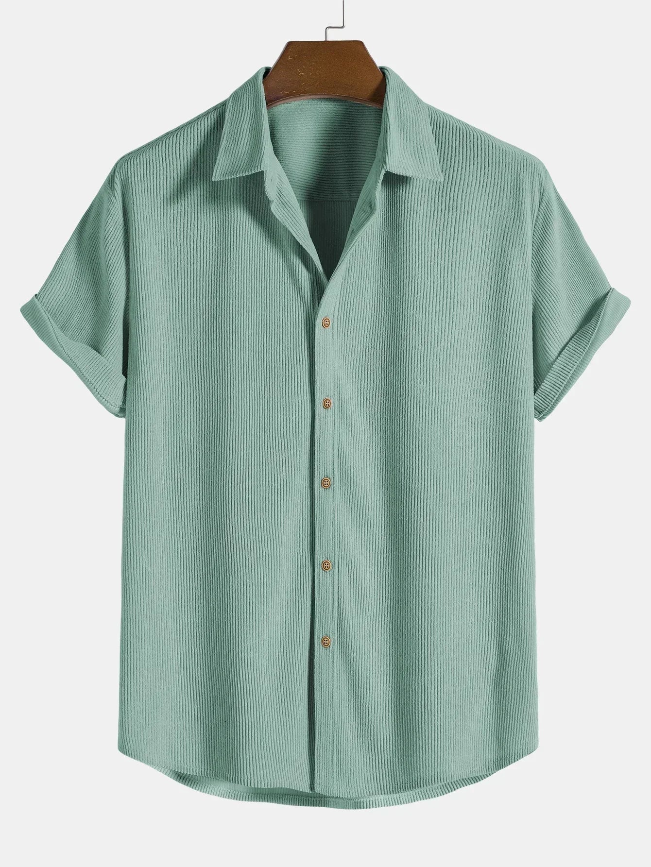 Vexthor | Heren Corduroy Shirt met Korte Mouwen - Casual, Zacht & Ademend Shirt