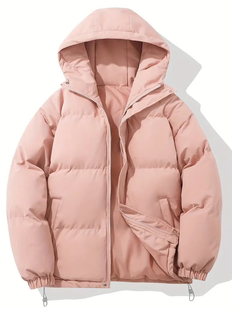 Lovise | Chique gewatteerde jas met capuchon voor dames, warme geïsoleerde bovenkleding