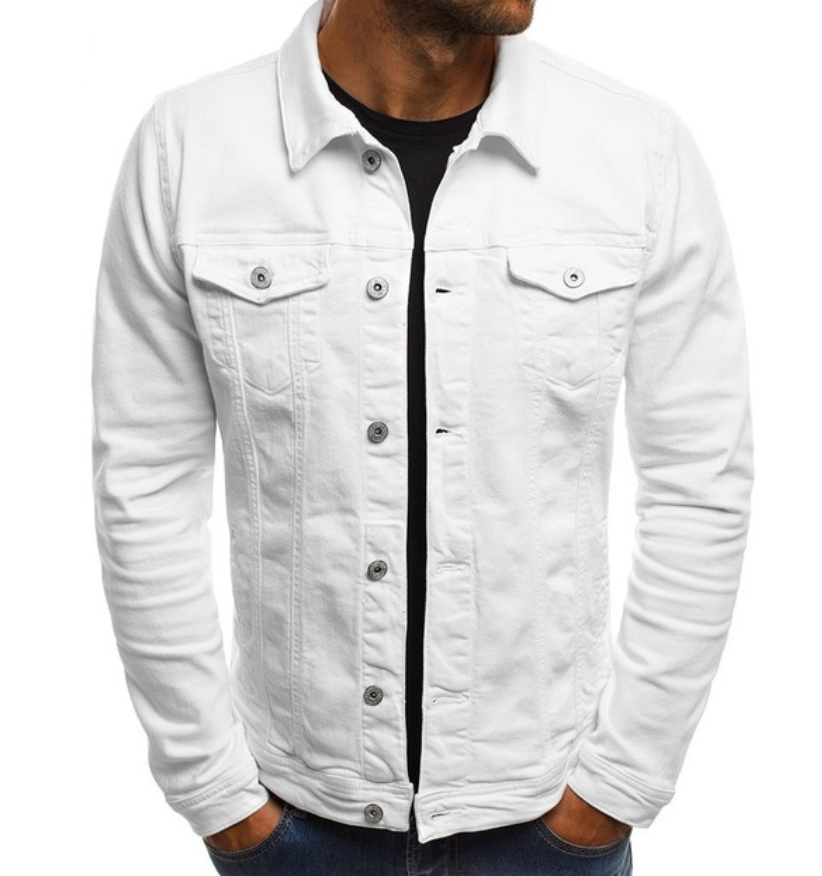 Xadric | Denim herenjas - Casual Slim Fit spijkerjas met knoopsluiting