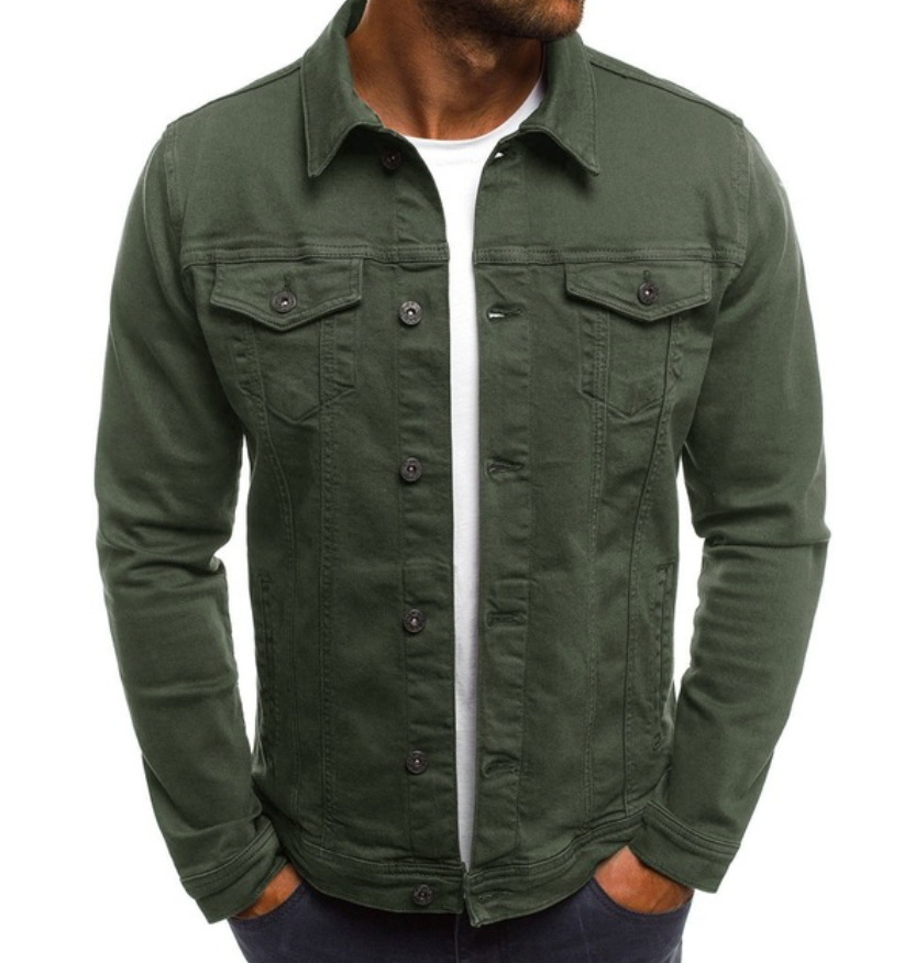 Xadric | Denim herenjas - Casual Slim Fit spijkerjas met knoopsluiting