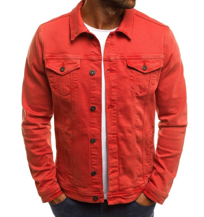 Xadric | Denim herenjas - Casual Slim Fit spijkerjas met knoopsluiting