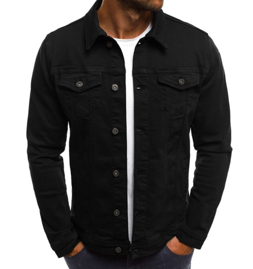 Xadric | Denim herenjas - Casual Slim Fit spijkerjas met knoopsluiting