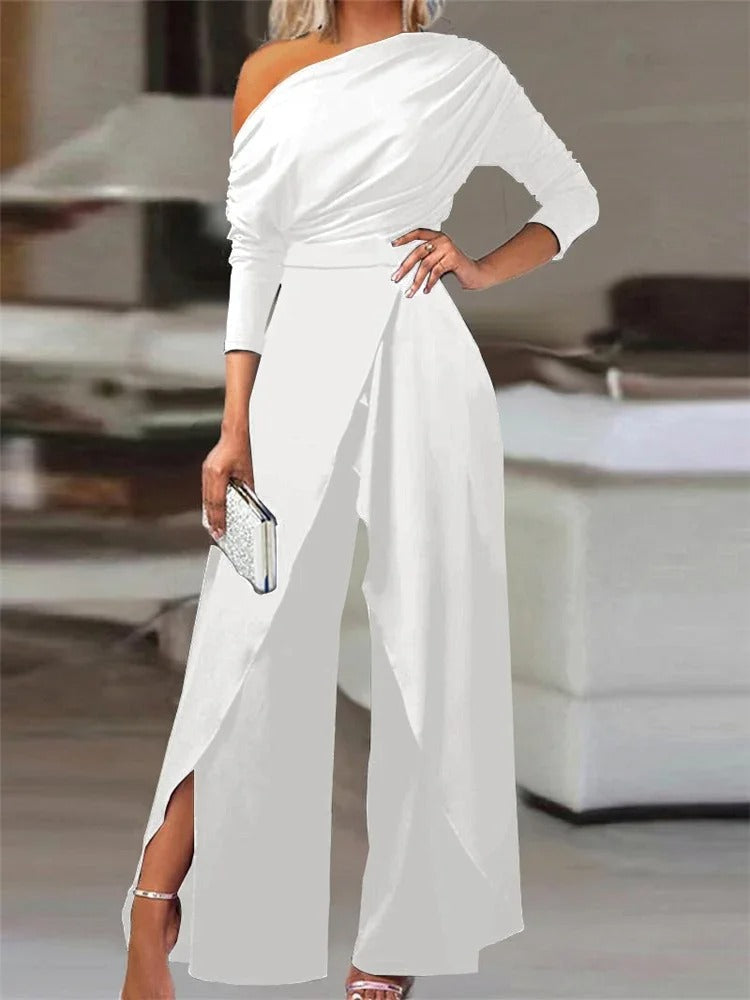 Amalie | Jumpsuit met lange mouwen en wijde pijpen voor dames, avondkleding & vrijetijdskleding