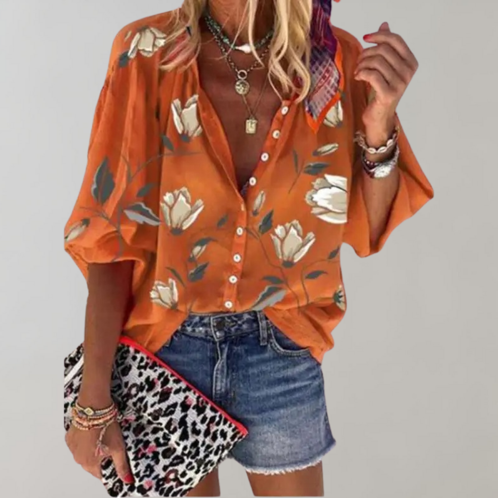 Graziella | Blouse met bloemenprint voor dames - Losse en ademende casual top