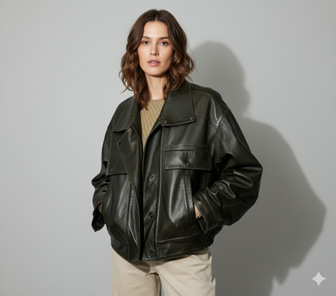 Cynelle | Multifunctioneel kunstleren damesjack – Casual warme bovenkleding