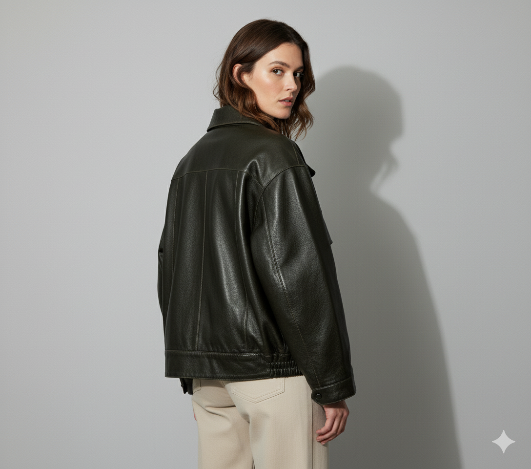 Cynelle | Multifunctioneel kunstleren damesjack – Casual warme bovenkleding