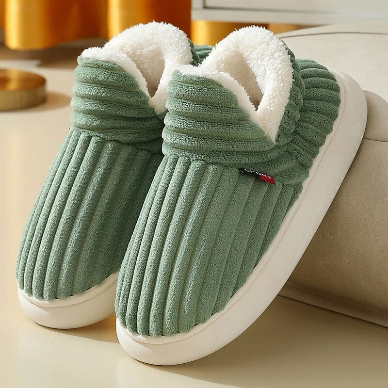 CozyToes | Pluche gevoerde winterslippers - warm, zacht, comfortabel schoeisel voor binnen & thuis