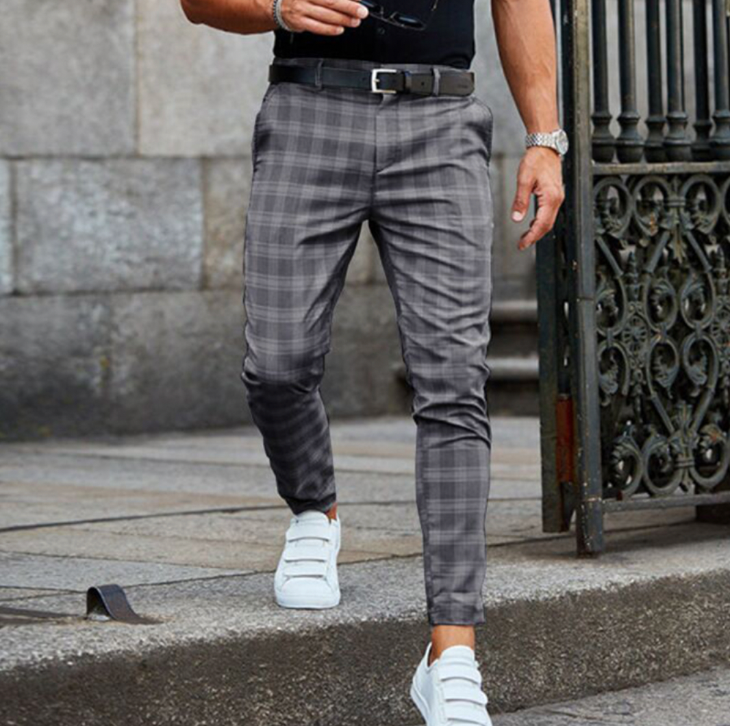 Tassos | Geruite Chino Broek voor Heren - Stijlvol, Comfortabel, Slim Fit
