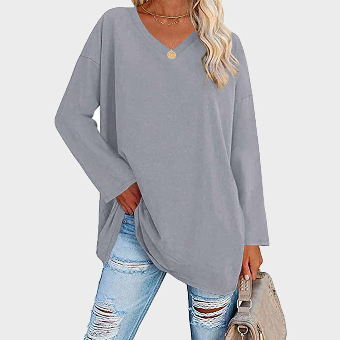 Vega | Klassieke Loose-Fit Lange Mouw Top voor Vrouwen - Zacht, Comfortabel Casual Shirt