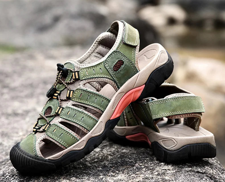 ComforTrek | Leren herensandalen - duurzaam en ademend zomerschoeisel