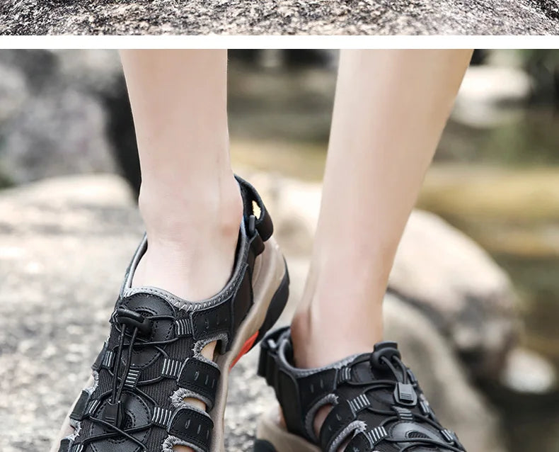 ComforTrek | Leren herensandalen - duurzaam en ademend zomerschoeisel