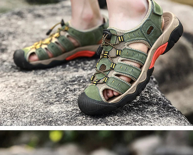 ComforTrek | Leren herensandalen - duurzaam en ademend zomerschoeisel