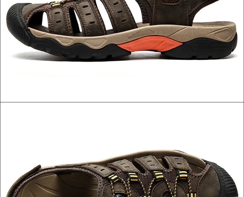 ComforTrek | Leren herensandalen - duurzaam en ademend zomerschoeisel