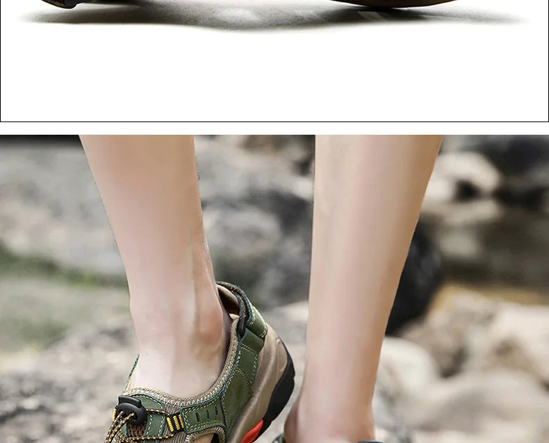 ComforTrek | Leren herensandalen - duurzaam en ademend zomerschoeisel