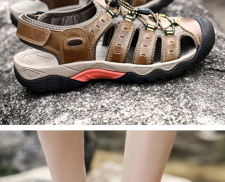 ComforTrek | Leren herensandalen - duurzaam en ademend zomerschoeisel